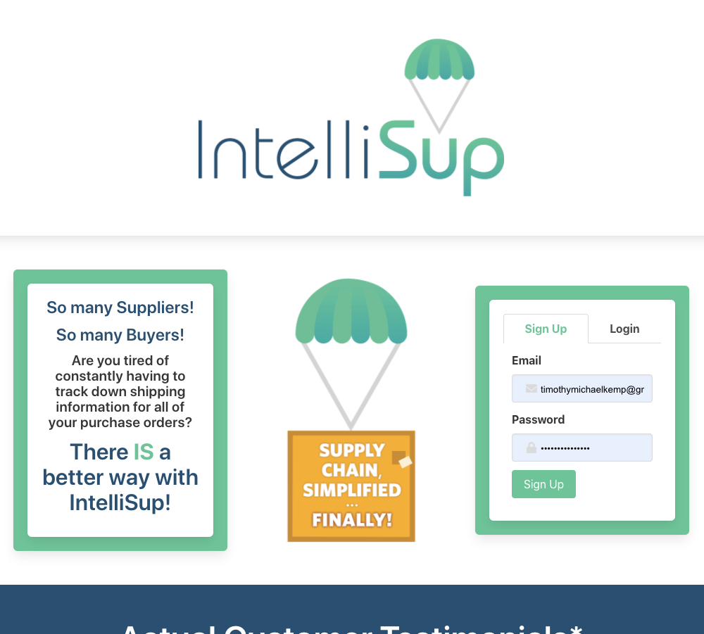 IntelliSup Full Stack Web Application